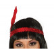 COSTUME CHARLESTON ROSSO TG S VESTITO E FASCIA PER CAPELLI PER TRAVESTIMENTI DI CARNEVALE A TEMA ANNI 20/30 NO ACCESSORI