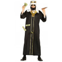 COSTUME CARNEVALE SCEICCO ARABO TG L52/54 ADULTO VESTITO RICCO UOMO SAUDITA COMPLETO TUNICA E COPRICAPO NO ACCESSORI