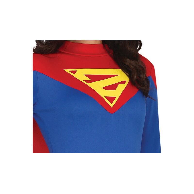 COSTUME CARNEVALE SUPEREROI E FESTE A TEMA SUPERMAN VESTITO SUPERGIRL TG M  COMPLETO TUTA CON MANTELLO NO ACCESSORI - Parole e Pensieri