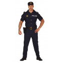 COSTUME DA POLIZIOTTO TG S VESTITO COMPLETO DI TUTA CAPPELLO E CINTURA PER TRAVESTIMENTI DI CARNEVALE NO ACCESSORI