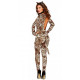 COSTUME CARNEVALE LEOPARDO SEXY SPANDEX ELASTICIZZATO TG.SM 40/44 VESTITO LEOPARDESSA CON CODA E CERCHIETTO NO ACCESSORI