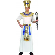 COSTUME CARNEVALE FARAONE EGIZIANO 14/16 ANNI CAPPELLO TUNICA CINTURA COLLETTO TRAVESTIMENTI ANTICO EGITTO NO ACCESSORI