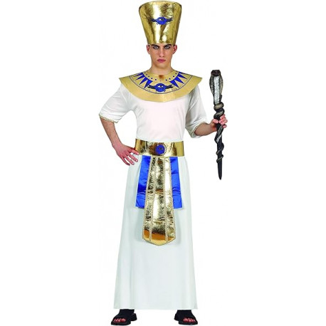 COSTUME CARNEVALE DA FARAONE EGIZIANO TG XL CAPPELLO TUNICA CINTURA COLLETTO TRAVESTIMENTI ANTICO EGITTO NO ACCESSORI