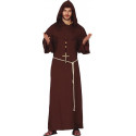 COSTUME DA FRATE VESTITO TG M COMPLETO TUNICA CON CAPUCCIO MANTELLO E CINTURA PER TRAVESTIMENTI DI CARNEVALE NO ACCESSOR