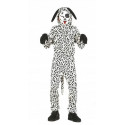 COSTUME CARNEVALE DALMATA 3/4 ANNI VESTITO COMPLETO TUTA CODA E CAPPUCCIO FILM LA CARICA DEI 101 CAGNOLINO NO ACCESSORI