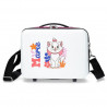 BEAUTY CASE DA VIAGGIO ABS ARISTOGATTI MARIE IN WHITE DISNEY ORIGINAL MINIVALIGIA 29X21X15CM FASCIA AGGANCIO PER TROLLEY