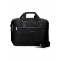 BORSA LAVORO CON TRACOLLA PORTA TABLET E PC MOVOM BUSTER NERA CON USB 40X30X11CM MULTITASCHE+FASCIA AGGANCIO PER TROLLEY