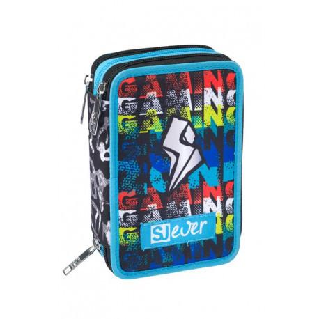 ASTUCCIO SCUOLA 3 ZIP A LIBRO SJ GANG EVER BOY 45PZ.PENNA CANCELLABILE PILOT+COLORI+PASTELLI 4.0+ACCESSORI SEVEN JUNIOR