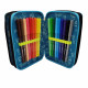 ASTUCCIO SCUOLA 3 ZIP A LIBRO SJ GANG EVER BOY 45PZ.PENNA CANCELLABILE PILOT+COLORI+PASTELLI 4.0+ACCESSORI SEVEN JUNIOR