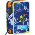 ASTUCCIO SCUOLA 3 ZIP LIBRO SJ GANG GOALSTREBOY 45PZ.PENNA CANCELLABILE PILOT+COLORI+PASTELLI 4.0+ACCESSORI SEVEN JUNIOR