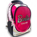 ZAINO SCUOLA DOUBLE OVETTO BARBIE ORIGINAL ZAINETTO ORGANIZZATO 32X21X42CM 3ZIP MULTICOLOLOR FUCSIA MARICART ITALY