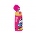 BORRACCIA TERMICA MINNIE MOUSE KID TAPPO AUTOMATICO C/CANNUCCIA 460ML ACCIAIO INOX304 FREDDO24H.CALDO12H BPA FREE SEVEN