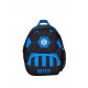 ZAINETTO ASILO SMALL FC INTERNAZIONALE NERO BLU 23X30X10CM TASCHE LATERALI PORTA BORRACCIA TASCA FRONTALE SEVEN ITALY