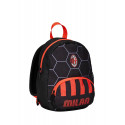 SEVEN ZAINETTO ASILO SMALL AC MILAN ROSSONERO 23X30X10CM TASCHE LATERALI PORTA BORRACCIA TASCA FRONTALE SEVEN ITALY