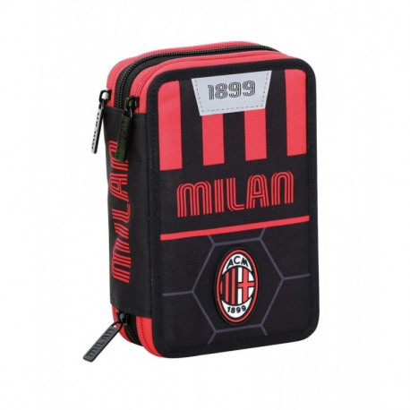 SEVEN ASTUCCIO SCUOLA 3 ZIP A LIBRO AC MILAN 1899 PATH OF VICTORY CONTIENE 45PZ ACCESSORI SCUOLA MITAMA DA SEVEN ITALY