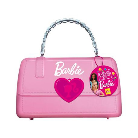 BARBIE FASHION JEWELLERY BAG BARBIE CHARMS IN DISPLAY BORSETTA RIGIDA CREA I TUOI BRACCIALI LISCIANI EDITORE ITALY