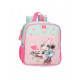 ZAINETTO ASILO MINNIE MOUSE IMAGINE DISNEY 21X25X10CM 1ZIP +2 TASCHE PORTABOTTIGLIE+1 TASCA CON ZIP+FASCIA PER TROLLEY