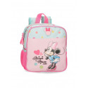 ZAINETTO ASILO MINNIE MOUSE IMAGINE DISNEY 21X25X10CM 1ZIP +2 TASCHE PORTABOTTIGLIE+1 TASCA CON ZIP+FASCIA PER TROLLEY