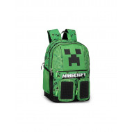 ZAINO ORGANIZZATO MINECRAFT ZAINO SCUOLA 43X32X23CM 2 TASCHE NEROVERDE+PIXEL PER PERSONALIZZARLO PANINI SCUOLA ITALY