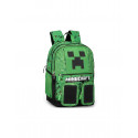 ZAINO ORGANIZZATO MINECRAFT ZAINO SCUOLA 43X32X23CM 2 TASCHE NEROVERDE+PIXEL PER PERSONALIZZARLO PANINI SCUOLA ITALY