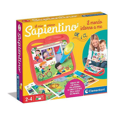 CLEMENTONI IL MIO PRIMO SAPIENTINO GIOCO ELETTRONICO PARLANTE BIMBI2+ANNI ATTIVITÀ C/SCHEDE EDUCATIVE PENNA INTERATTIVA