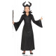 COSTUME FATA MALVAGIA VESTITO STREGA NERA 5/6 ANNI PER TRAVESTIMENTI CARNEVALE HALLOWEEN VESTITO E CAPPELLO NO ACCESSORI