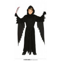 COSTUME CARNEVALE CAVALIERE OSCURO 3/4 ANNI SCREAM ASSASSINO VESTITO CON CAPPUCCIO PER TRAVESTIMENTI HORROR NO ACCESSORI