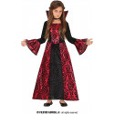 COSTUME CONTESSA VAMPIRA BABY 7/9 ANNI VESTITO CON COLLETTO PER FESTE E TRAVESTIMENTI HALLOWEEN/CARNEVALE E SCENEA TEMA