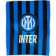 PLAID IN PILE FC INTERNAZIONALE ORIGINALE 120X150CM NEROAZZURRO 100% POLIESTERE PRODOTTO UFFICIALE HERMET ITALY