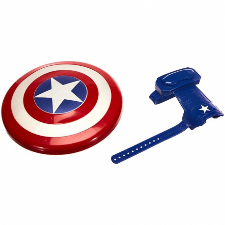 HASBRO MARVEL AVENGERS GIOCATTOLO DI CAPTAIN AMERICA SCUDO MAGNETICO BLAST E GUANTO GIOCHI PER ROLEPLAY SUPER EROI