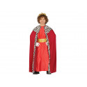 COSTUME RE MAGIO BABY 3/4 ANNI TUNICA E MANTELLO ROSSO CINTURA ORO TRAVESTIMENTI PRESEPE VIVENTE GASPARE NO ACCESSORI