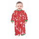 PIGIAMA BABBO NATALE BABY 18/24 MESI VESTITO BABBO NATALE COMPLETO MONO TUTA APERTURA A STRAPPO NO ACCESSORI