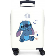 TROLLEY DA VIAGGIO STITCH EXITED DISNEY ABS 4 RUOTE 33X50X20CM VALIGIA BAGAGLIO A MANO DA CABINA CHIUSURE A COMBINAZIONI