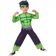 AVENGERS COSTUME HULK DELUXE BAMBINO 1/2 ANNI VESTITO CARNEVALE TUTA IMBOTTITA E COPRICAPO SUPEREROE MARVEL NO ACCESSORI