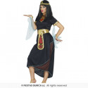 COSTUME CARNEVALE NEFERTITI EGIZIANA CLEOPATRA REGINA EGITTO TG S40/42 VESTITO C/MANICHE COLLETTO E CINTURA NO ACCESSORI