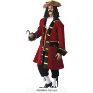 COSTUME CARNEVALE CAPITANO UNCINO PIRATA ADULTO TAGLIA UNICA VESTITO COMPLETO DI GIACCA/PANTALONE/GILET COD.80515