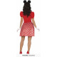 COSTUME TOPOLINA TG.S 40/42 VESTITO CARNEVALE DA TOPINA SEXI CON CINTURA E CERCHIETTO CON ORECCHIE MINNIE NO ACCESSORI