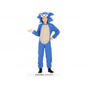 COSTUME KIGURUMIMI SONICO 3/4 ANNI VESTITO CARNEVALE RICCIO BLU COMPLETO TUTA CON CAPPUCCIO TUTONE ANIMALI NO ACCESSORI