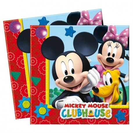 TOVAGLIOLI CARTA MICKEY DISNEY 20 PEZZI 33X33CM. PRODOTTO ORIGINALE