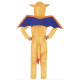 COSTUME CARNEVALE DRAGO DI FUOCO 7/9 ANNI PIGIAMONE VESTITO DRAGON MONOTUTA COMPLETO CAPUCCIO ALI CODA NO ACCESSORI