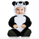 COSTUME CARNEVALE PANDA 12/18 MESI VESTITO COMPLETO DI TUTINA E CAPUCCIO 3D A TEMA ANIMALI DELLA GIUNGLA NO ACCESSORI