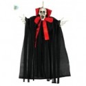 VAMPIRO ZOMBIE CON MANTELLO NERO 50CM DI ALTEZZA ADDOBBO HALLOWEEN CARNEVALE