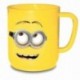 TAZZA PP MINIONS ORIGINAL 460ML GIALLA IN PLASTICA CON MANICO RESISTENTE AGLI URTI.STAMPATA SU 2 LATI.GABBIANO ITALY