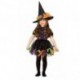 COSTUME PER FESTE DI CARNEVALE HALLOWEEN E PARTY VARI STREGA BRUJITA INFANTIL 10/12 ANNI 100% POLIESTERE