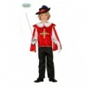 COSTUME CARNEVALE MOSCHETTIERO D.ARTAGNAN 7/9ANNI VESTITO COMPLETO DI PANTALONI CAMICIA CASACCA. PER PARTY VARI 83378