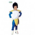 COSTUME CARNEVALE SPAZIALE DRAGON BALL VEGETA 7/9ANNI VESTITO COMPLETO DI TUTA/ E PARRUCCA 100%POLIES. GUIRCA COD.82651