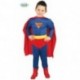 COSTUME CARNEVALE E FESTE.SUPERMAN SUPER HERO MUSCLE HERO 7/9 ANNI VESTITO COMPLETO TUTA/CINTURA/MANTELLO C.82671