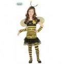 COSTUME CARNEVALE E FESTE VARIE APE (ABEJA) VESTITO CON CERCHIETTO ANTENNE/ALI/MANICHE.GUIRCA COD.82685