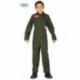 COSTUME CARNEVALE AVIATORE/PILOTA AEREO 5/6 ANNI COLORE VERDE VESTITO TUTA VERDE PER FESTE E PARTY VARI COD.83292 GUIRCA