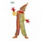 COSTUME CARNEVALE CLOWN PAGLIACCIO BAMBINI 5/6 ANNI VESTITO COMPLETO TUTA E CAPPELLO PER FESTE E PARTY VARI COD.83400